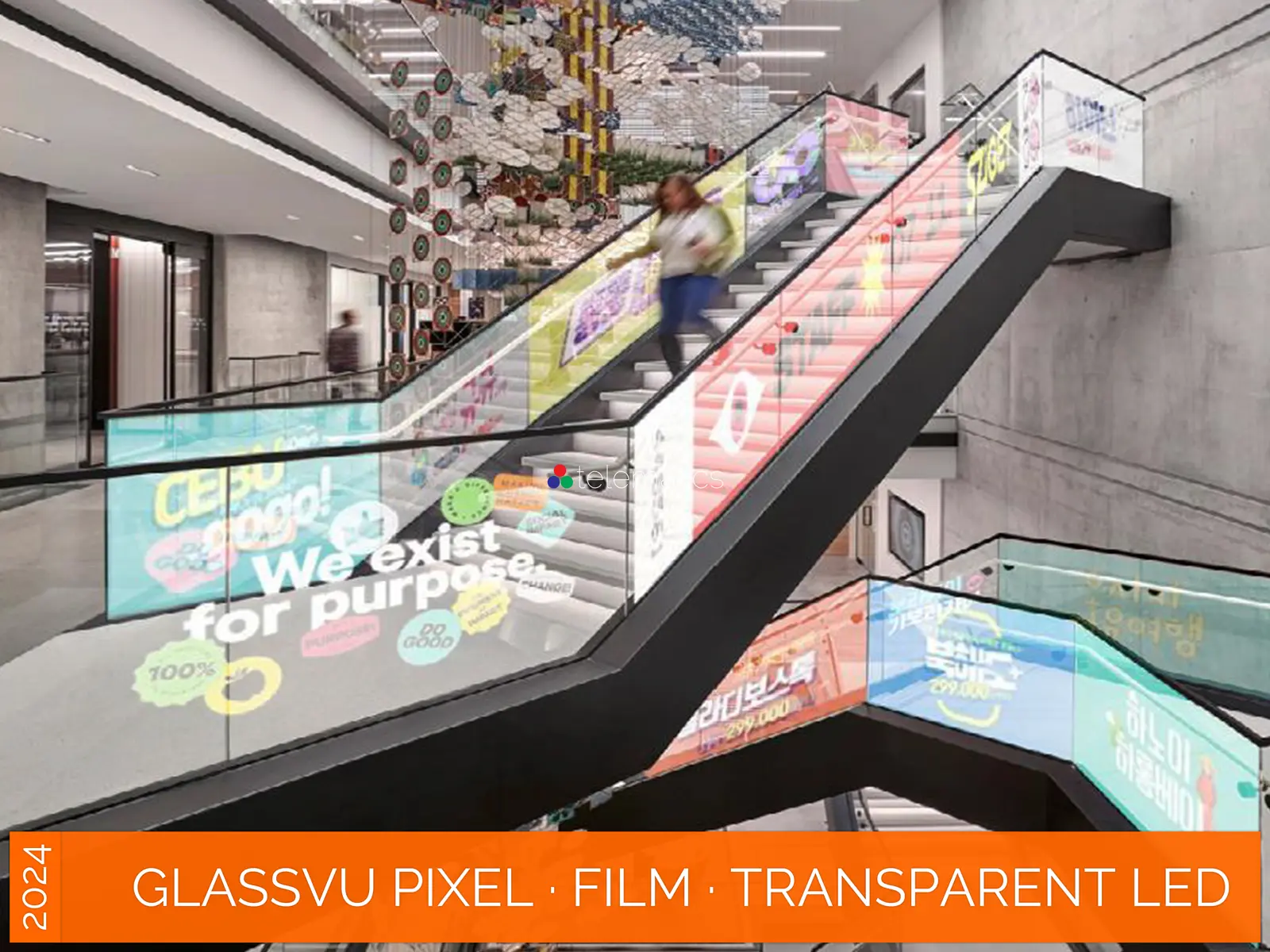 GlassVu · Pixel Film · direct view transparent LED display panel · 90% transparency · full pixel range · organosilicon polymer adhesive installation to glass · visible from front and back · indoor · novastar taurus · viplex · vnnox · review · price · cost · priced from $518 per panel