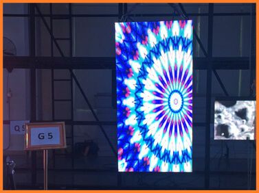 Desay Series G · fine pixel · transparent LED installation panel