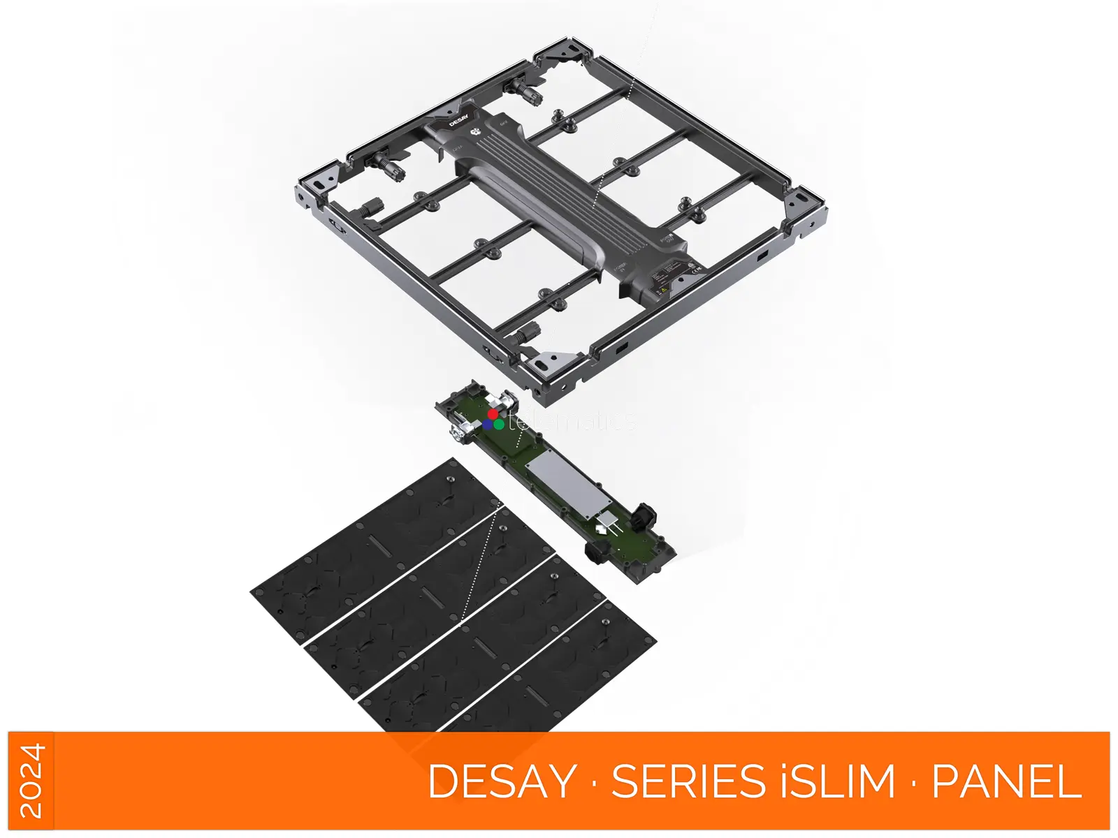 Desay · Series iSlim · Direct View LED Display Panel · Full Pixel Range · Installation Or Exhibit · Aluminum Extrusion Frame · Indoor Rated · Easy Front Service · Power Box · NovaStar COEX MX CX · Vision Management Platform · Viplex · review · price · cost · priced from $ 1,399 per square meter