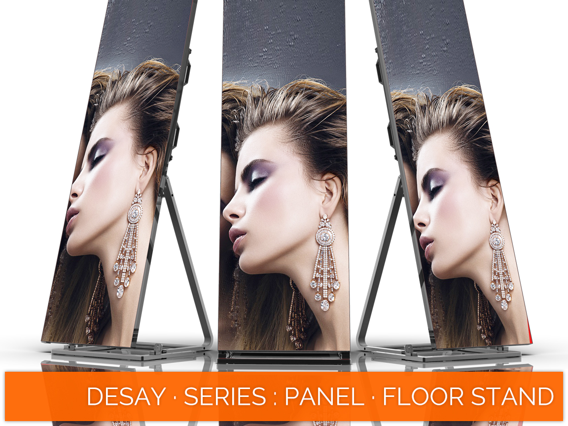 Desay Series · Panel · Mobile Floor Stand