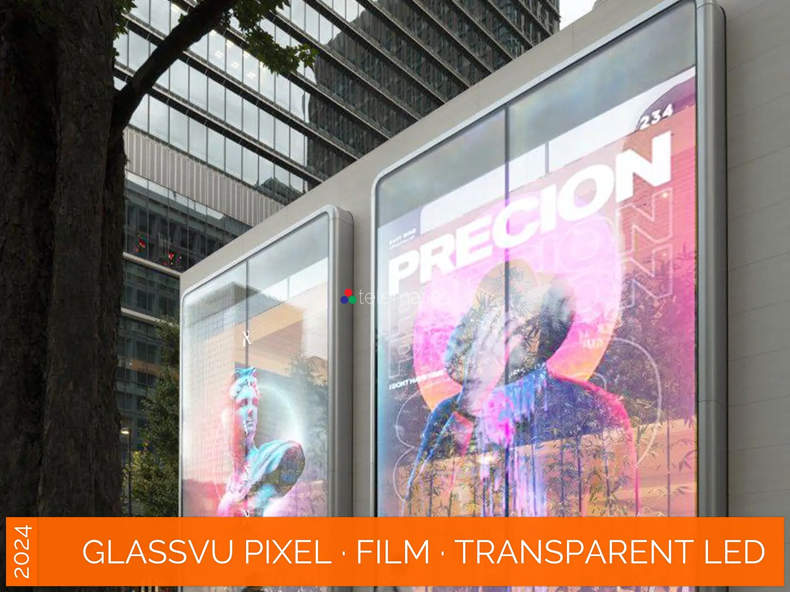 GlassVu · Pixel Film · direct view transparent LED display panel · 90% transparency · full pixel range · organosilicon polymer adhesive installation to glass · visible from front and back · indoor · novastar taurus · viplex · vnnox · review · price · cost · priced from $518 per panel