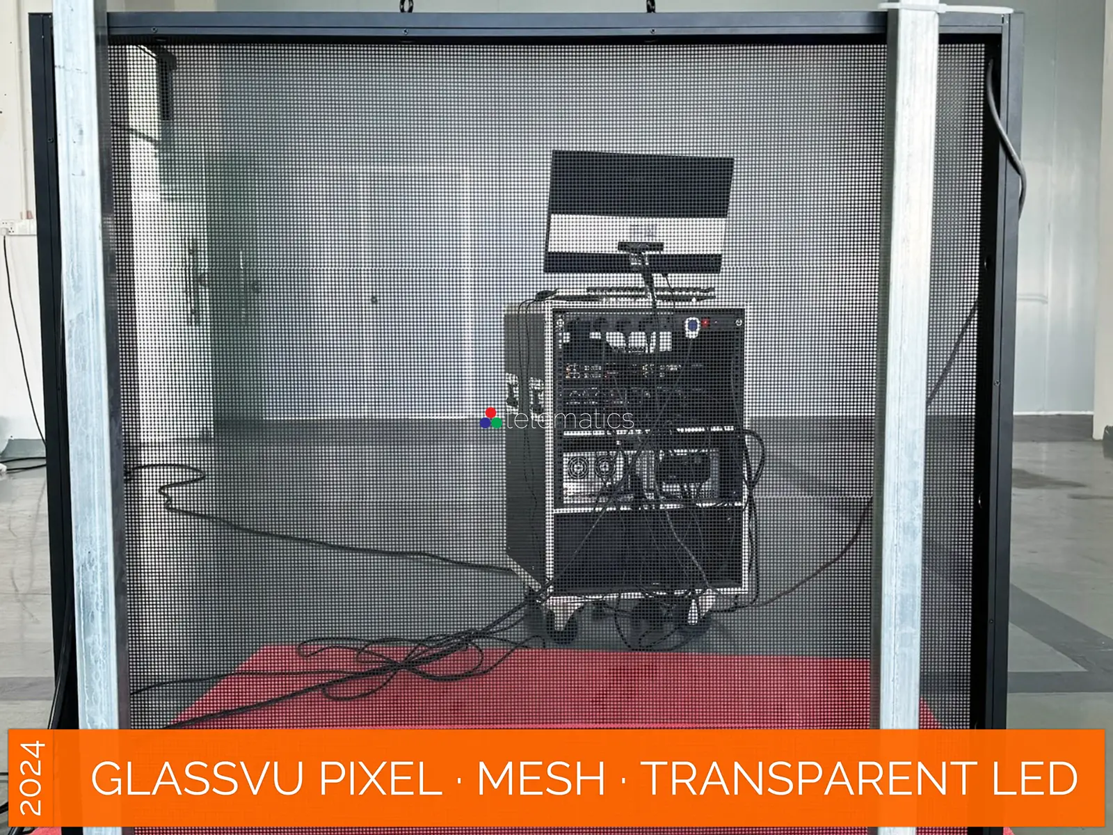 GlassVu · Pixel Mesh · direct view transparent LED display panel · 90% transparency · full pixel range · organosilicon polymer adhesive installation to glass · free standing · indoor · novastar taurus · viplex · vnnox · review · price · cost · priced from $519 per panel