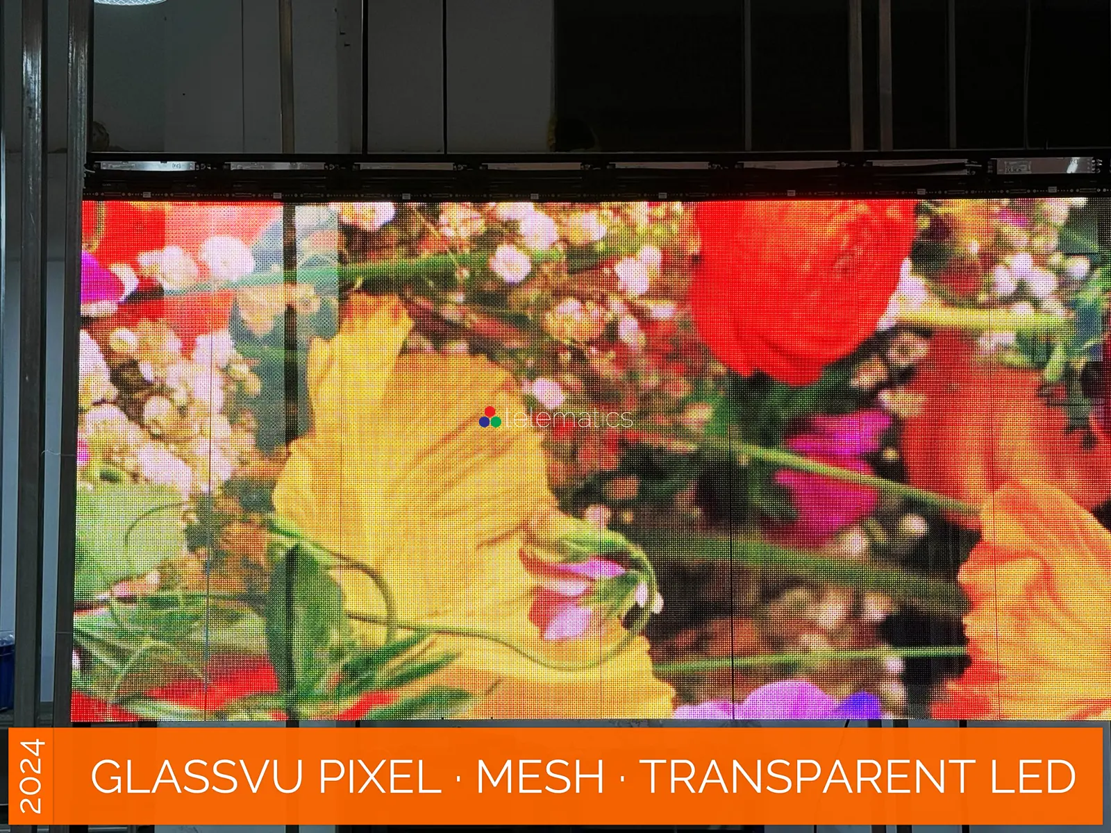 GlassVu · Pixel Mesh · direct view transparent LED display panel · 90% transparency · full pixel range · organosilicon polymer adhesive installation to glass · free standing · indoor · novastar taurus · viplex · vnnox · review · price · cost · priced from $519 per panel