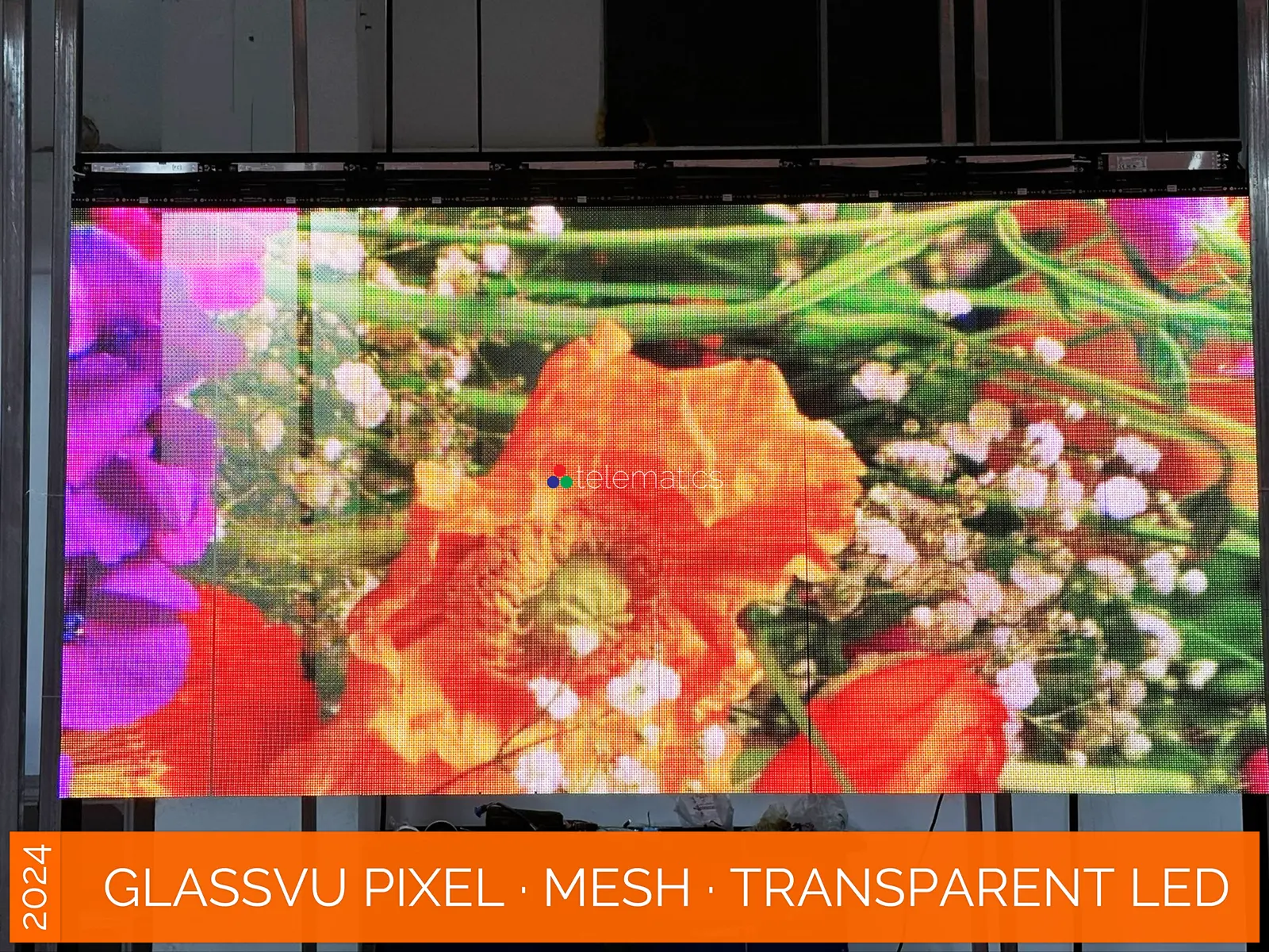 GlassVu · Pixel Mesh · direct view transparent LED display panel · 90% transparency · full pixel range · organosilicon polymer adhesive installation to glass · free standing · indoor · novastar taurus · viplex · vnnox · review · price · cost · priced from $519 per panel