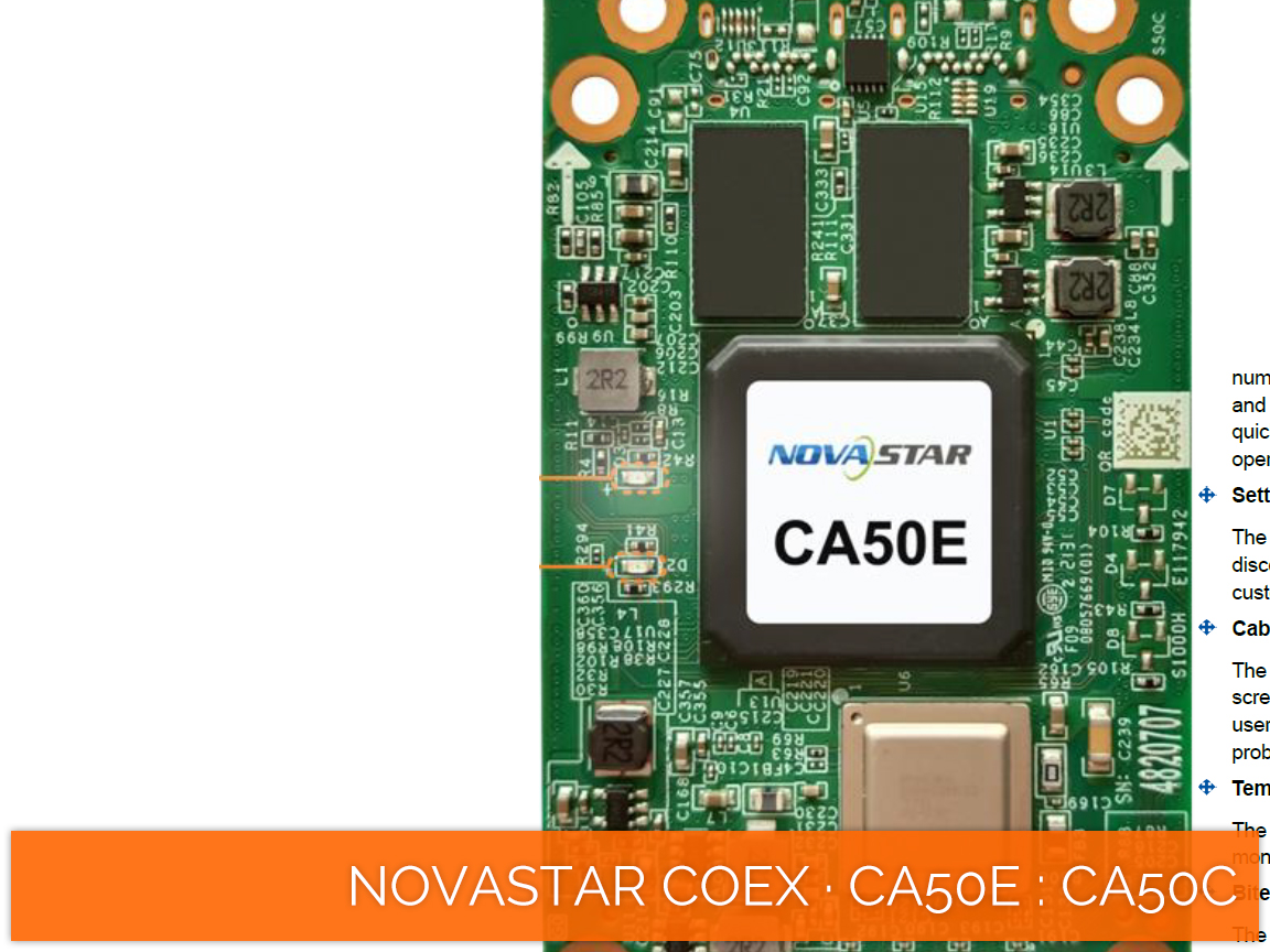 NovaStar COEX · CA50 · power