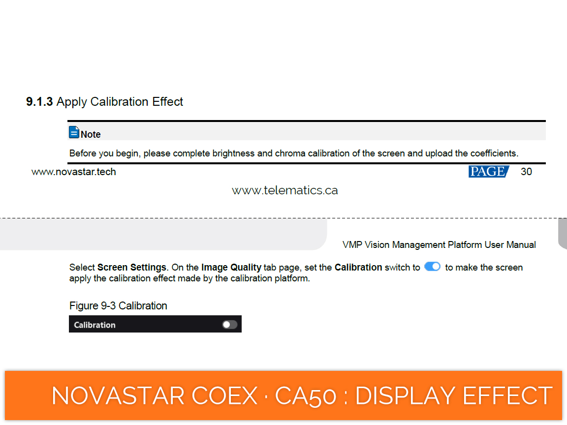NovaStar COEX · CA50 · grayscale calibration
