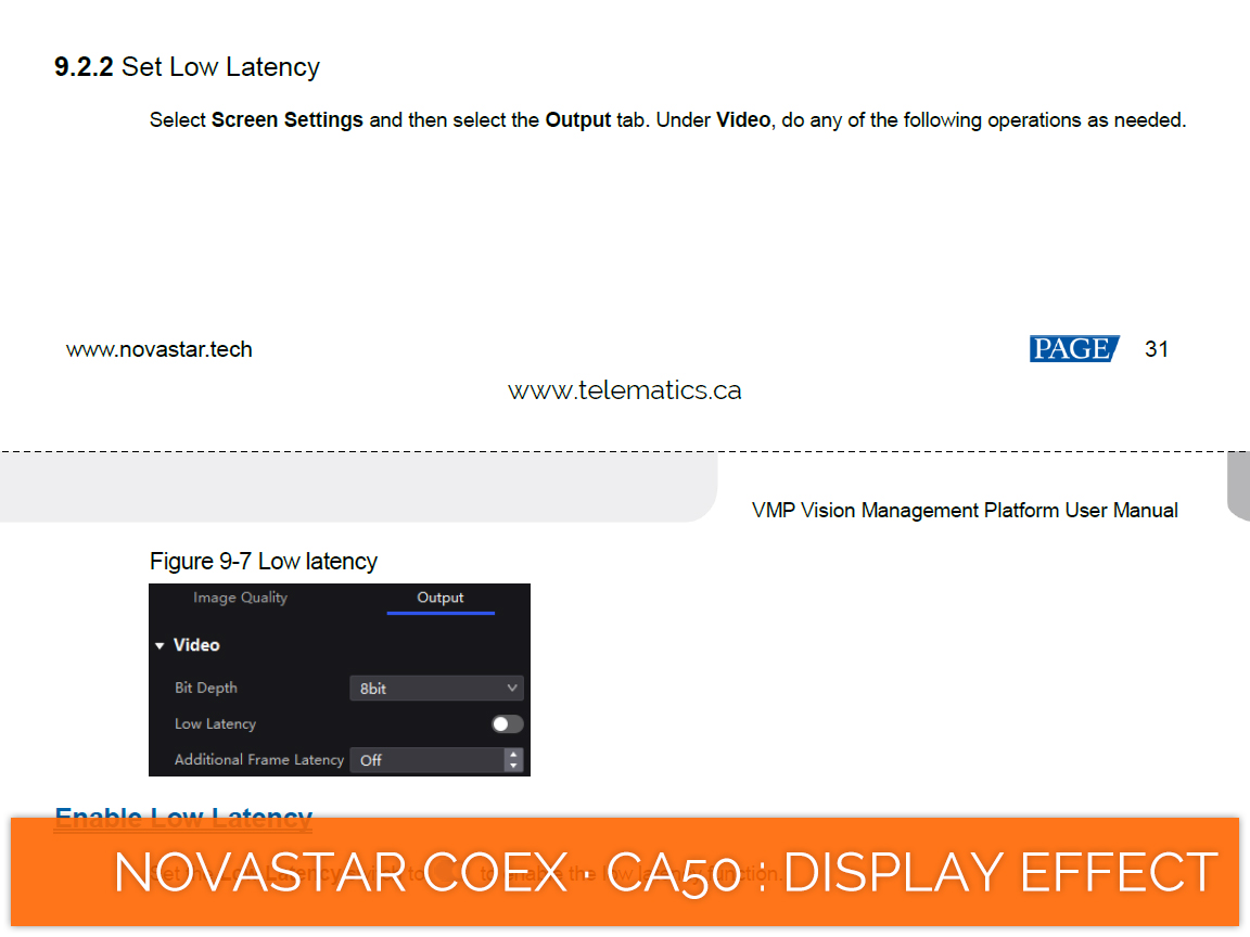 NovaStar COEX · CA50 · low latency