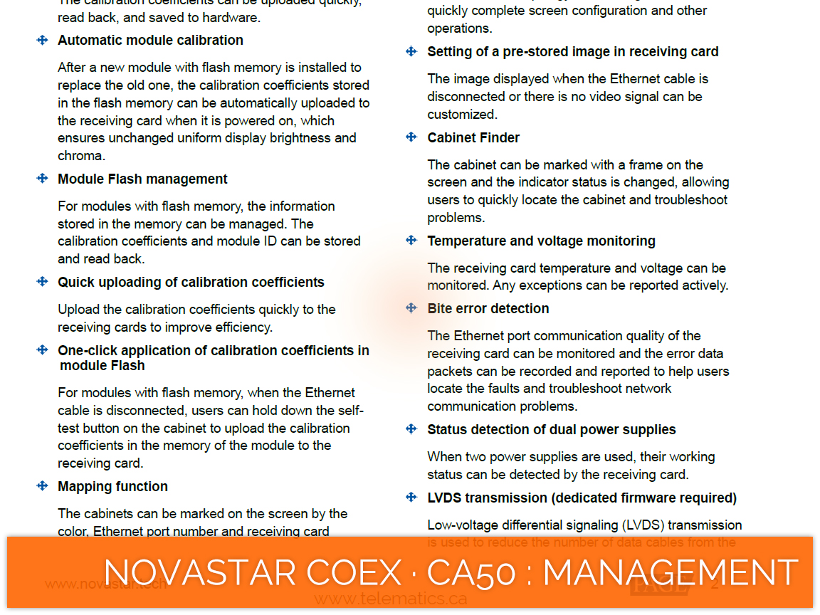 NovaStar COEX · CA50 · bit error detection