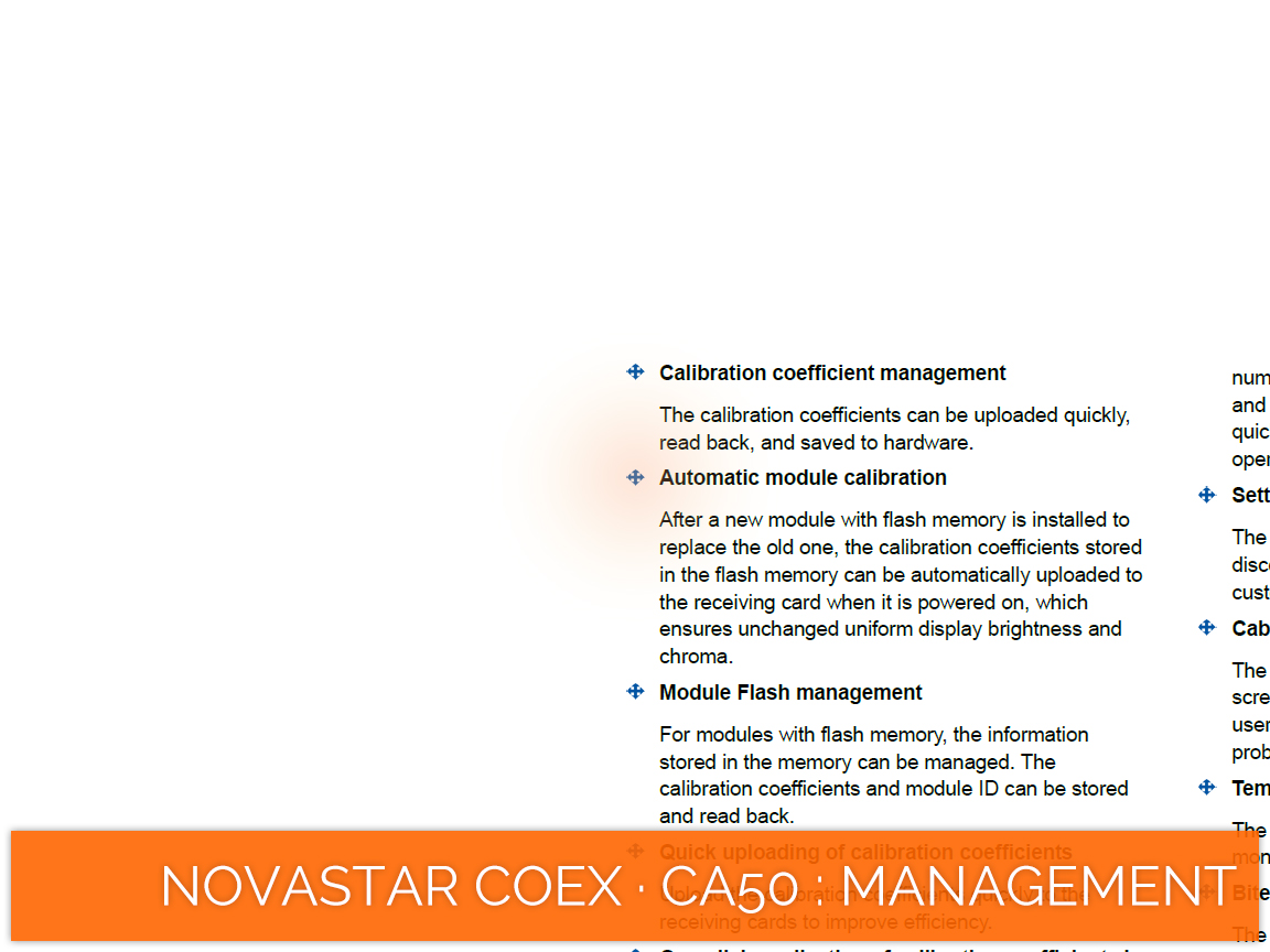 NovaStar COEX · CA50 · module calibration