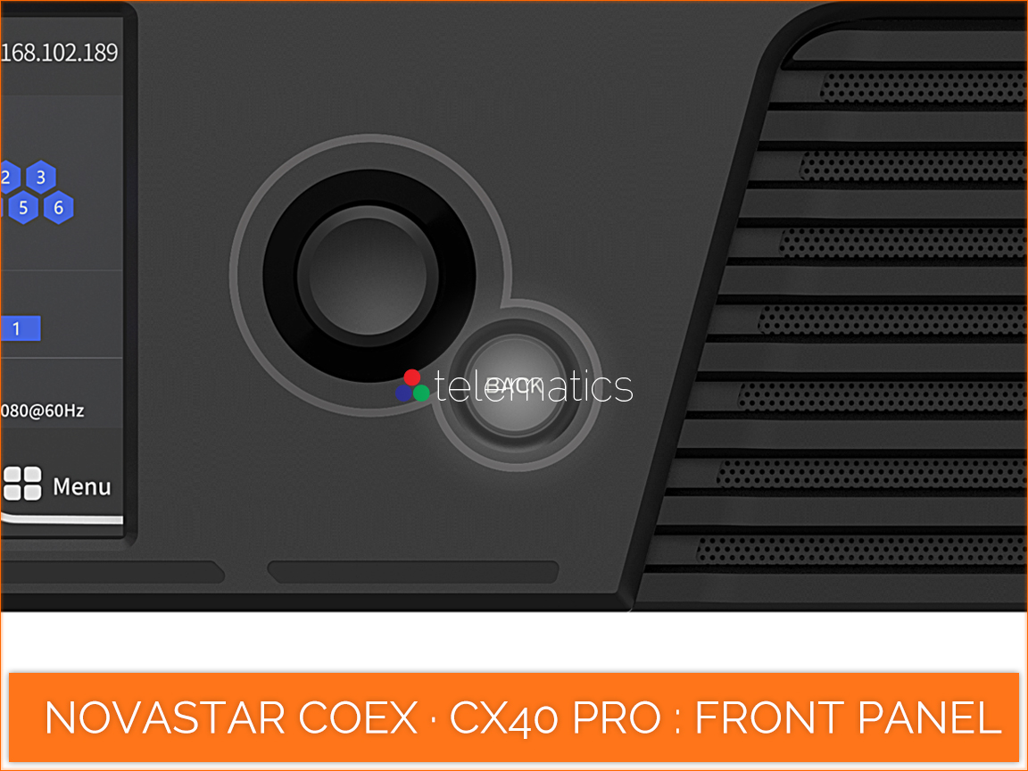 NovaStar COEX · CX40 Pro · back button