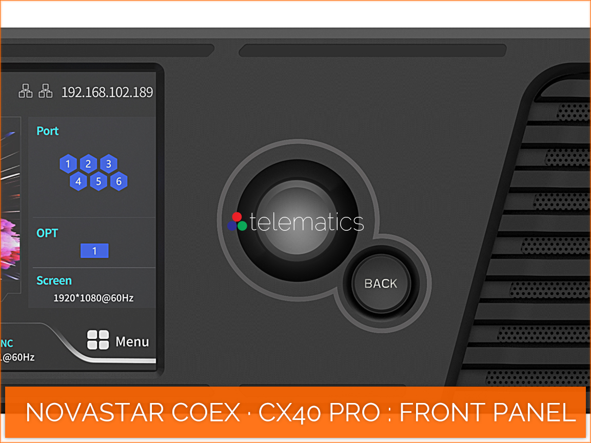 NovaStar COEX · CX40 Pro · dial