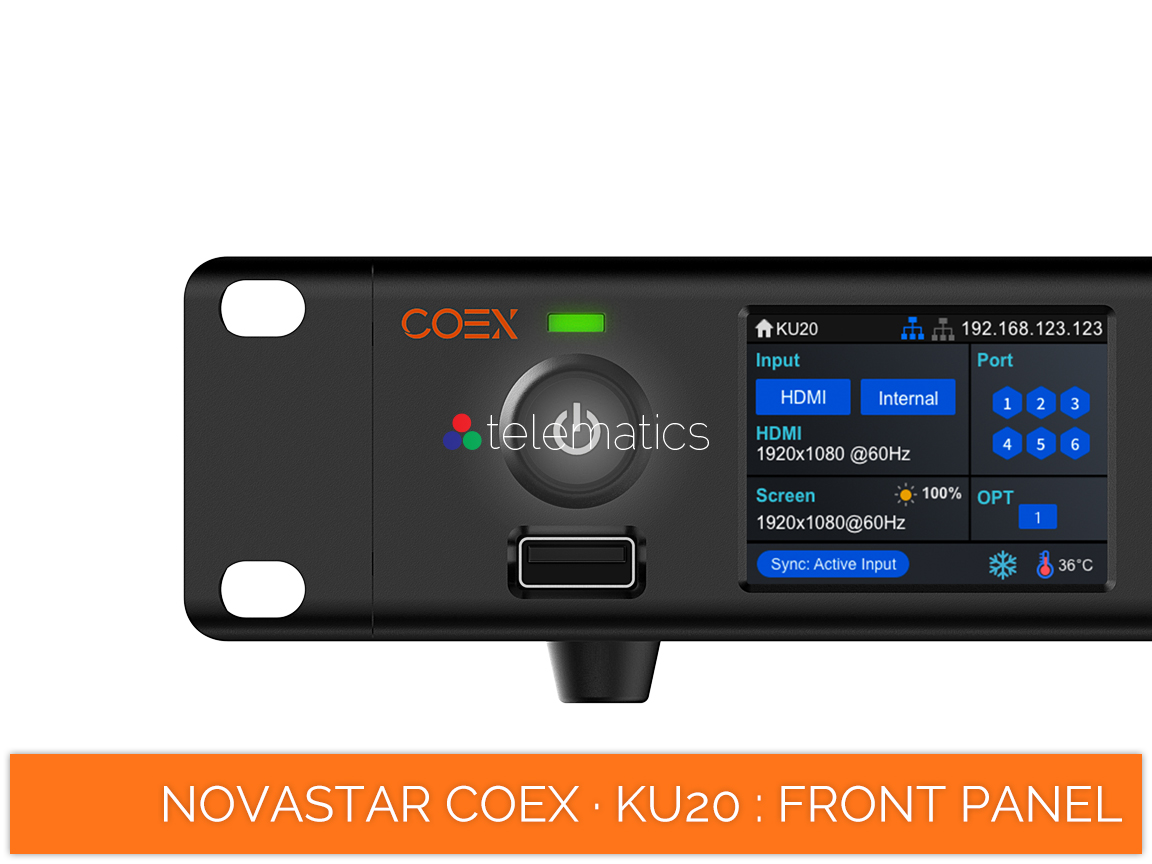 NovaStar COEX · KU20 · power button