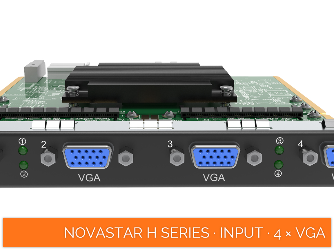 NovaStar COEX · H Series · input cards · 4 × vga